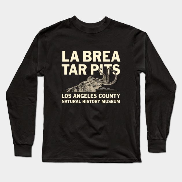 La Brea Tar Pits 1 by © Buck Tee Originals Long Sleeve T-Shirt by Buck Tee